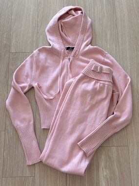 Pink cloud knit set in size small